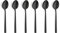 B&R VISTA PVD Kaffeelöffel Set, 6-teilig, Schwarz 18/10 Edelstahl rostfrei, Kuchen-Besteck Set 6 Personen, Espressolöffel Klein, Teelöffel, Schwarzes Löffel Set aus Edelstahl