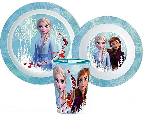 Set repas La Reine des Neiges Micro onde Frozen gobelet assiette verre réutilisable
