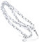 Rosenkranz Gebet Mala Perlen 99 Grains Resin Muslim Rosenkranz Perlen Islamische Anbetung Gebet Schrift Vergoldung Religiöser Artikel, 44cm Länge(Weiß)