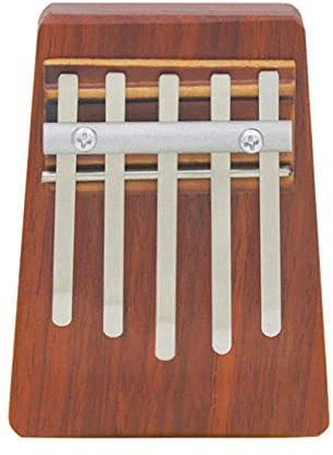 Mini Daumen Klavier 5 Schlüssel Mini Kalimba Finger Daumen Klavier Anh?nger Finger Harfe Musik Instrument Spielzeug für Kinder Erwachsene Anf?nger (R?tlich)