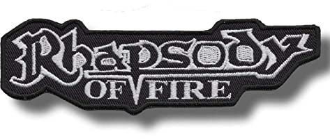 JJTEXTIX Aufnäher Rhapsody of Fire Band, 1 Stück, Schwarz, Mittel, Musik, Embroidered Patch