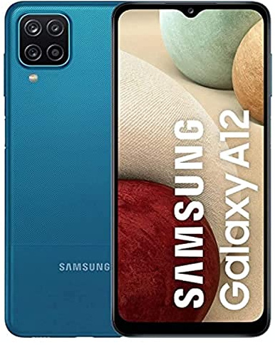 Samsung Galaxy A12, Smartphone, Display 6.5 HD+, 4 Fotocamere Posteriori, 32 GB Espandibili, RAM 4 GB, Processore Octa Core, Batteria 5000 mAh, 4G, Android 11 [Versione Italiana], Blue