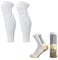 KAIK. Football Grip Socks Team Colour Set, Grip Socks and Football Cut Socks (White)