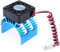 Surpass Aluminum RC Motor Heat Sink with 5-8.45V Cooling Fan for 1/10 RC Car Truck Buggy Crawler 540 550 3650 Size Motor Black&Blue