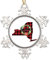 Weihnachtskranz New York Weihnachtsschmuck für Kinder American State USA States Metall Schneeflocke Weihnachtsschmuck Heimstaat rot und schwarz kariert Weihnachtsbaum Andenken