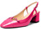 EDEFS Escarpins Femme Petit Talon 2'' Slingback Bout Carré Chaussures Femme Talon Bureaux Cérémonie Rose Vif EU35