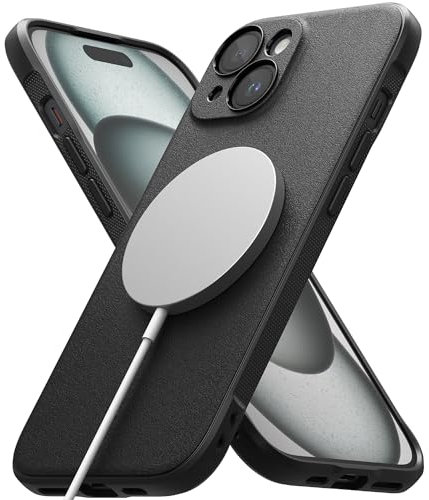 Ringke Onyx [Compatible with MagSafe] Designed for iPhone 15 Plus Case, Slim Anti-Fingerprint Non-Slip Protective Phone Cover with Precisely Designed Camera Cutouts - Magnetic Black