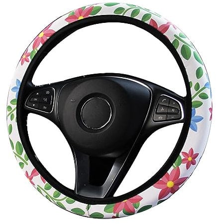 Universal Auto Lenkradhülle Lenkrad Abdeckung Lenkradbezug Sommer Winter Anti Rutsch Auto Lenkradabdeckung Weich Lenkradschutz Lenkradschoner Schweißabsorbierende Lenkradabdeckung 37-39cm