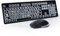 Wireless Keyboard and Mouse - Large Print Wireless Keyboard, KOPJIPPOM 2.4G Full Size Keyboard and Mouse Set with Big Letters and Backlight Key for Seniors, Compatible for Windows, Laptop, PC, Black