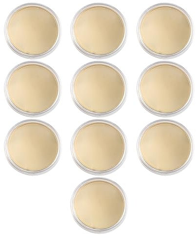 Sknrlko 10 Stk Blank, Gravur Blanks Coins, 40Mm Durchmesser mit Acryl-Schutzbox (Messing)