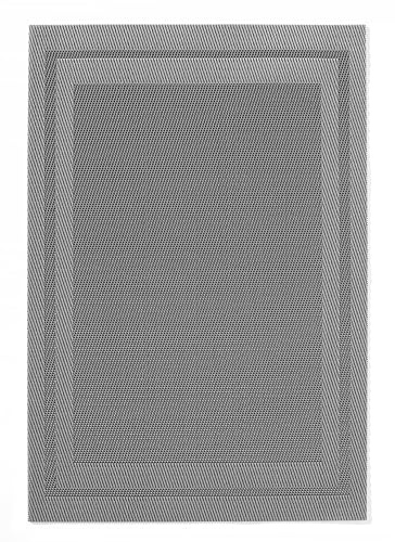 HENDI Platzset, Design: Rahmen, Gewebte Struktur, Rutschfest, 450x300mm, PVC (vinyl), graphit