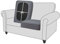 SYLC Sofa Sitzkissenbezug Stretch Sitzkissenschutz Elastischer Kissenbezüge, Husse Überzug Bezug Für Sofa Sitzkissen, rutschfest Stoff Tartan (Mittelgrau,4-Sitzer Groß)
