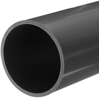 QUARKZMAN Tube Rigide en PVC Tube Rond 81,4mm ID 90mm OD 20cm Longueur Gris Clair pour Conduites d'Eau, Artisanat, Manchons de Câbles
