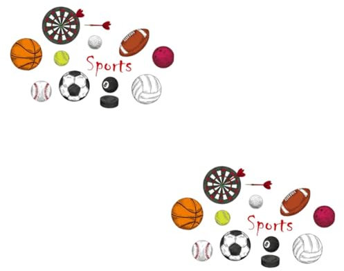 Gadpiparty 2St Fußball-Wandaufkleber abnehmbare Wand Basketball schmücken Wandtattoos
