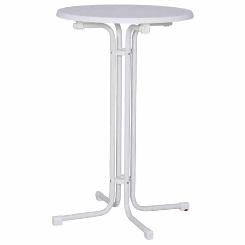 möbelando Stehtisch >MFG Stehtische< in weiß, Stahl - 70x110x70x70cm (BxHxTxD)