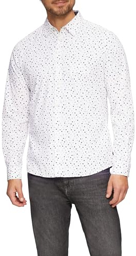 s.Oliver 2156015 skjorta med Kent-krage, smal passform, 01A1, L herr, 01a1, L
