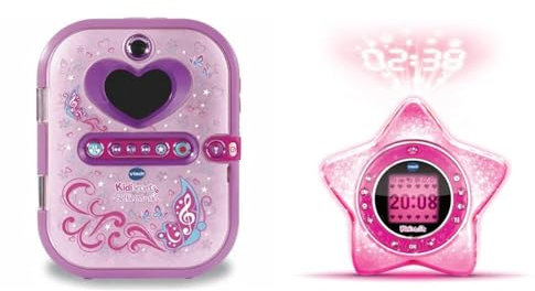 VTech -KidiSecrets Selfie Music Rose, Journal Intime Électronique 7 en 1 avec Reconnaissance Faciale & KidiMagic Starlight Rose, Radio Réveil Enfant 9 en 1, Étoile avec Effets Lumineux