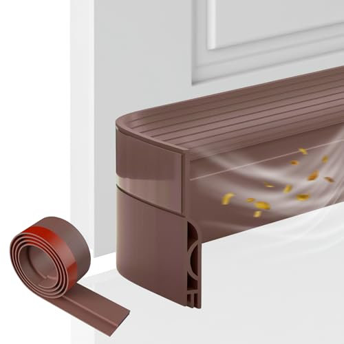 yisight Boudin de Porte, Boudin de Porte Isolant Froid, Bas de Porte Isolant, Bas de Porte, Boudin de Porte Isolant, Anti Bruit Poussière Stop à l'Air Froid Anti Souris Insectes(1M Marron)