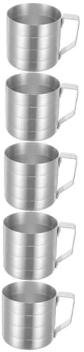 Cabilock 5 Tazas Medidoras Vaso Medidor Recipiente Medidor Espumador De Leche Jarra Medidora Dispensador De Líquido Taza Graduada De Laboratorio Taza De Café Taza Medidora De