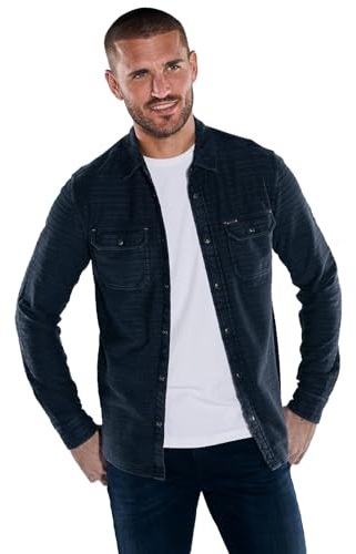 emilio adani Herren Herren Langarm-Shirt Slim fit, Saphirblau, 38028, Saphirblau in Größe M