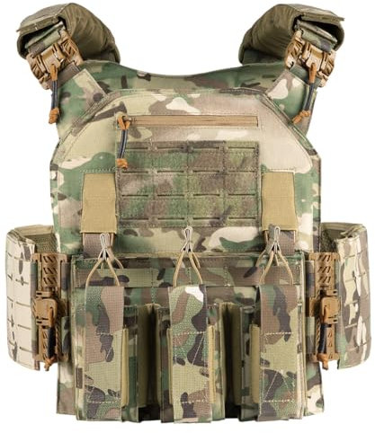 VOTAGOO GEAR Tactical Vest, Quick Release Lightweight Airsoft Vest, Adjustable Weighted Vest for Outdoor Hunting Training