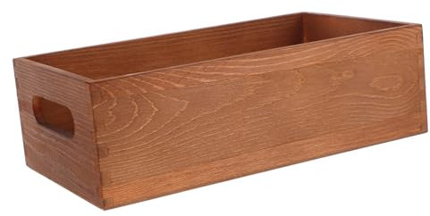 ORFOFE Holzkiste Für Aufbewahrung Werkzeugkiste Aus Massivholz Schreibtischbox Für Kleinteile Mehrzweckkiste Mit Seitengriffen Holzaufbewahrungsbox Für Ordnungslösungen