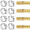 4 Pcs 3/8 Hose Barb, 3/8 (10MM) Barb Fitting Air Hose Repair Kit Straight Hoses Barbs Connector with 8 Pcs Tubes Clamp for Air Fuel Water Oil Hoses