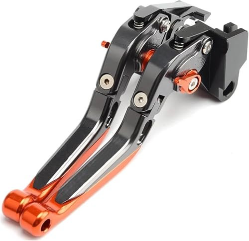 Motorrad Bremshebel Lenker Für Vespa GTS125 GTS250 GTS 300 Super 2008-2021 310 Motorradbremskupplungshebel Ausziehbar Klappbar Verstellbar(Orange)