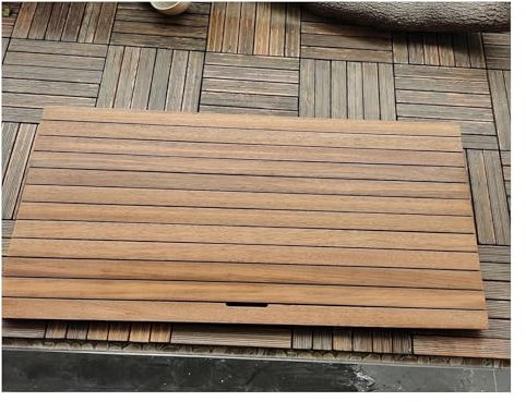 TAIPINGOZ Caillebotis de Douche Bois, Plancher surélevé imperméable for Salle de Bain, douches intérieures et extérieures, Plateforme de Pied Polyvalente à l'intérieur(50x70x3.2cm (19.7x27.6x1.2in))