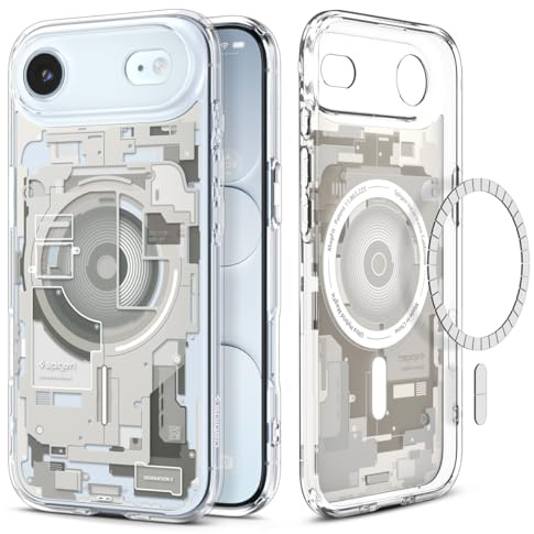 Spigen iPhone Air Hülle Ultra Hybrid MagFit -Zero One Natural Titanium | Kompatibel mit MagSafe, Anti-Yellowing, Air Cushion Tech, Militär-Grade Schutz, Spigen Zero One Edition