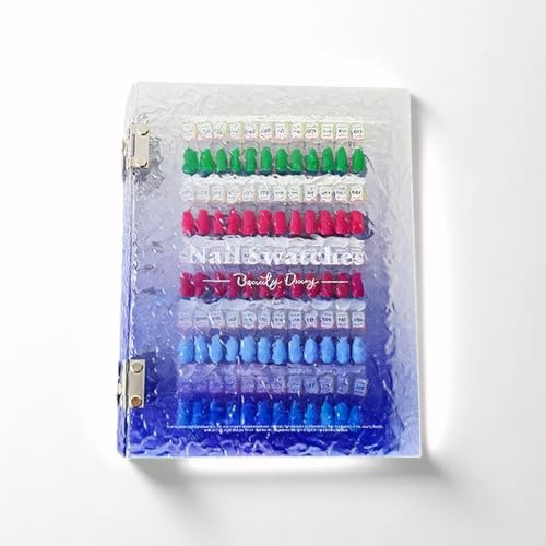 Magnetisches Nagelmusterbuch, Nagelbuch, Nagel-Präsentationsbuch mit 240 abnehmbaren magnetischen Spitzen, professioneller Salon-Farbkarten-Organizer für einfache Vorschau und Aufbewahrung, Violett