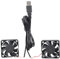 jiingekk 5015 - Ventilador doble USB de 50 x 50 x 15 mm, 5 V, 12,6 CFM, 30 dBA, para imprimir cajas de computadora, ventilación electrónica, doble ventilador para refrigeración electrónica