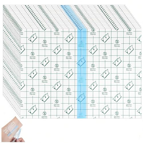 Duschpflaster Wasserfest 30 Stück 10x15cm Wasserdichtes Pflaster | Transparent, Tattoo Pflaster Gute Elastizität, Wasserdicht für Kosmetik Sport Schutz