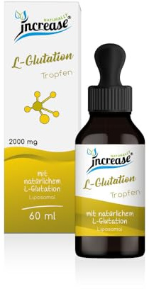 Liposomale L-Glutation Tropfen hochdosiert - (60.000mg pro Packung) 2000mg L-Glutation pro Tagesdosis - MCT Öl - Hohe Bioverfügbarkeit