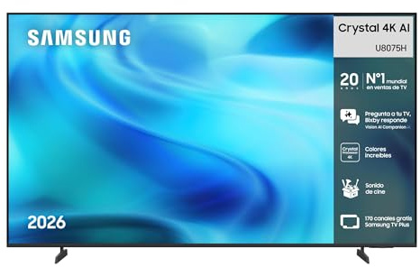 Samsung TV Crystal 4K AI U8075H 65 Smart TV con IA | Vision AI Companion, Crystal Processor 4K, Dynamic Sound Pack, Samsung TV Plus, Perfecto para cine en casa