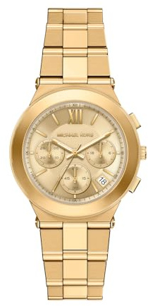 Michael Kors Billie Damen 37MM Goldfarbene Edelstahl-Uhr, MK7603
