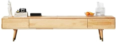 Moderno Console multimediale moderna con supporto TV Mid-Century adatta a fino a 60 pollici for il soggiorno Tavolino Porta TV(Natural)