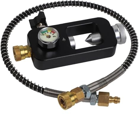 Helilyco 4500PSI DIN Valve Scuba Adapter, 8/9/10mm Quick Disconnect Fill Station Diving Air Bottle & HPA for Tank no table no hose