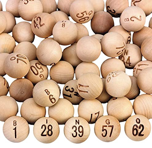 S&S Worldwide W9509 - Bolas de bingo de madera (75 unidades)