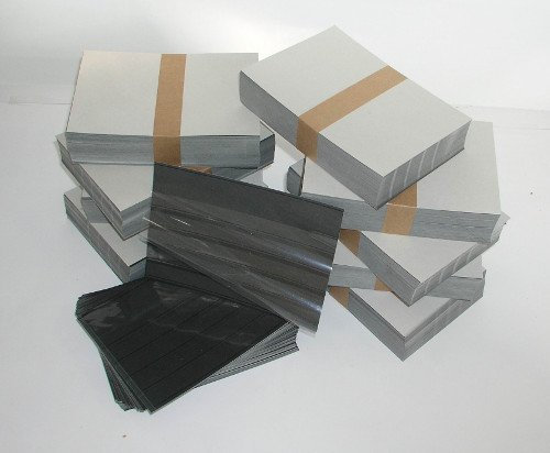 Goldhahn SONDERPOSTEN - EINSTECKKARTEN STECKKARTEN mit Folie A5 5 Streifen 1.000 Stück schwarzer Karton Briefmarken für Sammler