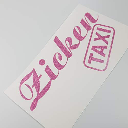 folien-zentrum - Zicken Taxi Glitzer Metallic Rosa 15x7,5cm Auto Aufkleber JDM Tuning Autosticker Zickentaxi OEM DUB Decal Car Autoaufkleber Stickerbomb Bombing Sticker illest dapper fun oldschool