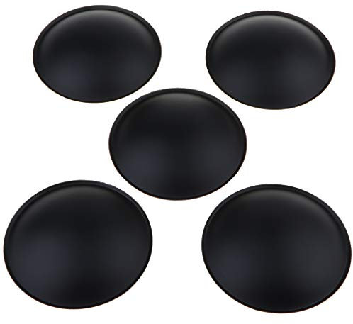 perfk 5 Pieces Absorption Loudspeaker Dome Paper Moisture Resistance Bass Cone Cover Black, 45 x 9mm