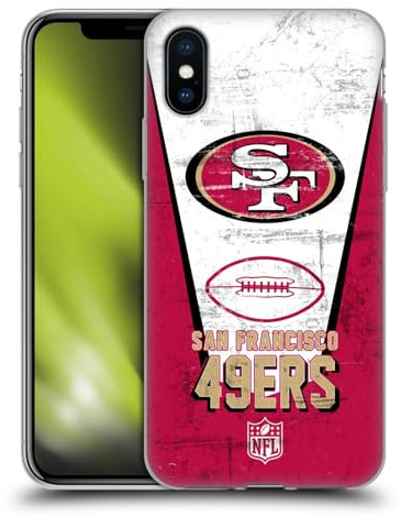 Head Case Designs Offizielle NFL Banner San Francisco 49ers Logo Art Gelhülle [Militärischer Schutzgrad] Kompatibel Mit Apple iPhone X/iPhone XS Und Kompatibel Mit MagSafe
