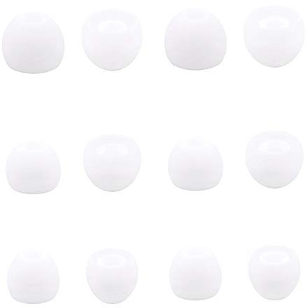 ALXCD Eartips for T10 Earbuds, S/M/L 6 Pairs Replacement Silicone Earbud Tips, Fit for Senso Anker T10 Headphone, White