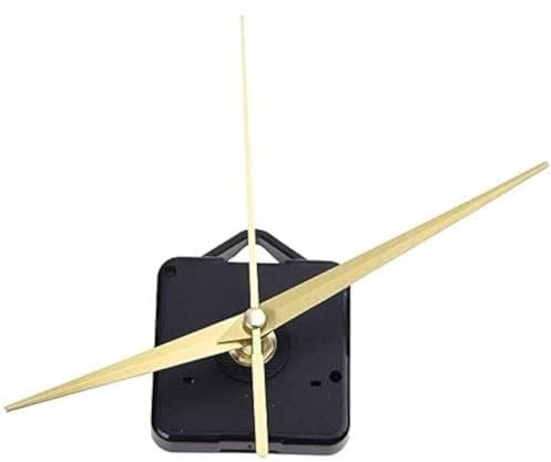 CABLEPELADO Leises Quarz-Uhrwerk, Reparaturset für Uhren, 3D-Uhr, Uhrgriffe, Uhrwerk, Minutenzeiger 100 mm, Stundenzeiger 83 mm, goldfarben