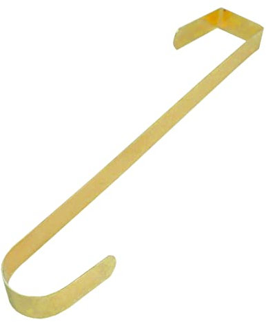 Floralcraft 13 Wreath Hook - Gold Wreath Door Hanging Hanger Hook for Christmas Wreaths (Set of 2)