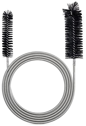 Drain Brush Pipe Cleaning Brush Slim Drain Hole Cleaning Tool Hose Flexible Feeding Tube Cleaning Brush Black Color