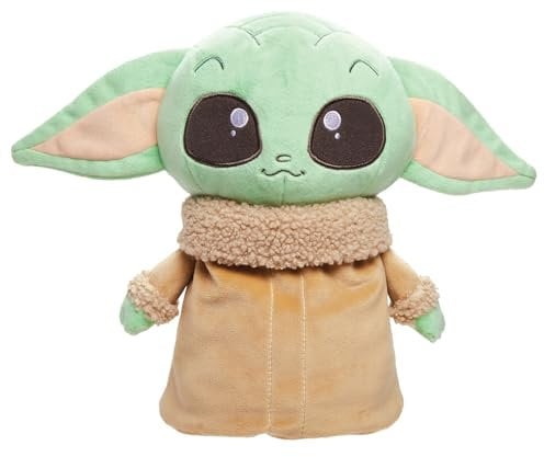 Mattel Star Wars Jumping Grogu Plush Toy with Jumping Action and Sounds, Soft Doll Inspired by Star Wars Mandalorian Book of Boba Fett, HPG48