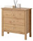 hagge home Skandinavisch Holz Kommode mit 3 Schubladen Sideboard Kommoden Sideboards Kommodenschrank Chest of Drawers Wohnzimmer Schrank Schlafzimmer Flur 75x37x75 cm Schmal Kleine Braun