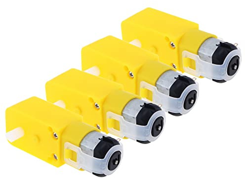 DiGiYes 2 Stück DC Elektromotor 3V-6V Doppelwelle Getriebe TT Motor Magnetgetriebe Motor für DIY Smart Car Roboter Spielzeug